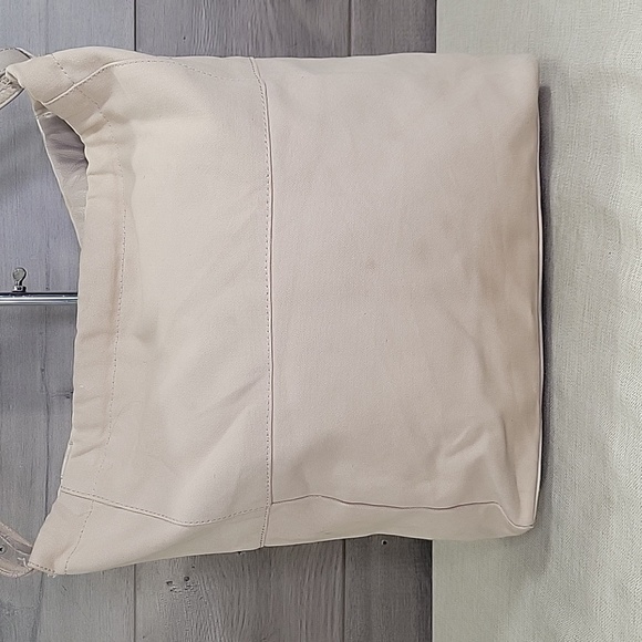 Liebeskind Berlin Off White/Gray Canvas Leather Tote Shoulder Bag - Picture 6 of 16